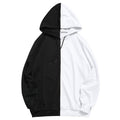 Men's Jacket Patchwork Slim Fit Hoodie Outwear Sweatshirt